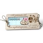 Dřevěné přání MILION - 60 let – Zboží Mobilmania