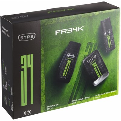 STR8 FR34K voda po holení 50 ml + deospray 150 ml + sprchový gel 250 ml dárková sada – Zboží Mobilmania