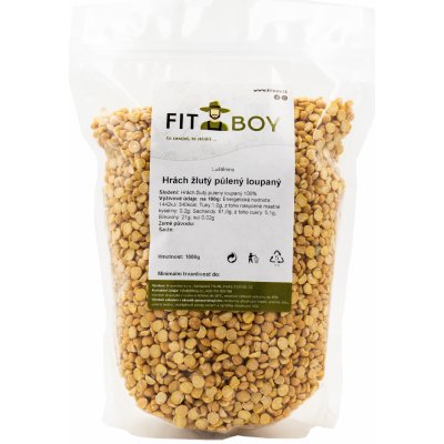 Fitboy Hrách žlutý půlený loupaný 1 kg – Zboží Dáma