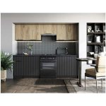 Halmar Kuchyňská linka EMMA 240, Dub Artisan Černá/Carbon – Sleviste.cz