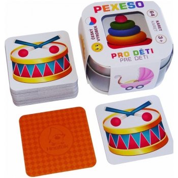 Pexeso Pro děti 64 karet v plechové krabičce
