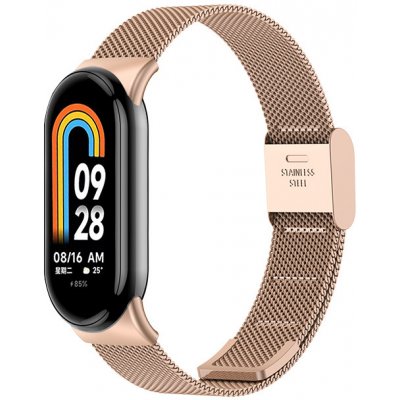 Xiaomi Milánský tah - kovový náhradní řemínek pro Mi Band 8/9/10 Rose Gold MBSCZ-MMG03 – Zboží Živě