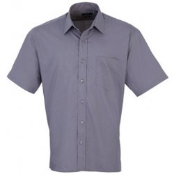 Premier Workwear pánská košile s krátkým rukávem PR202 steel