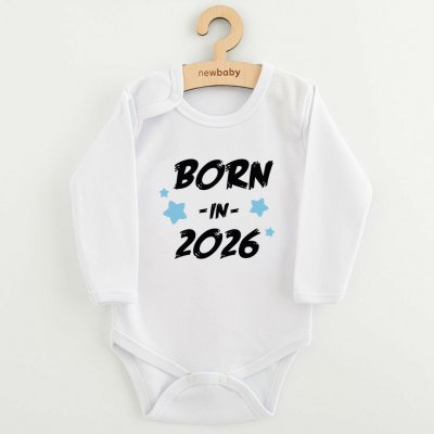 New Baby Dětské body s potiskem BORN IN 2026 blue – Hledejceny.cz