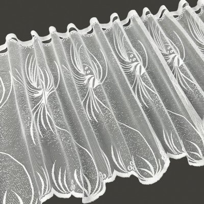 Vitrážová žakárová záclona 7044 - výška 90 cm , metráž – Zboží Mobilmania