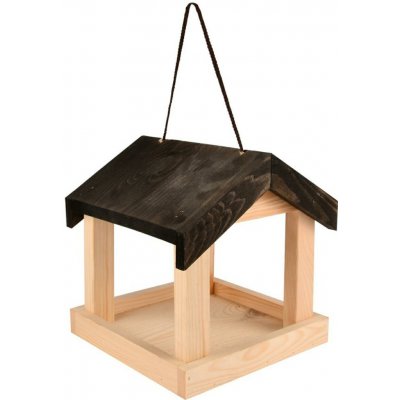 Esschert Design Závěsné krmítko pro ptáky Emi 23 x 20 x 20 cm dřevo hnědá černá – Hledejceny.cz