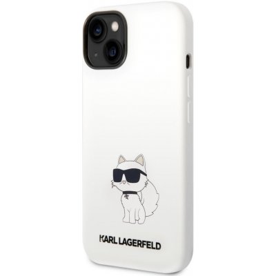 Pouzdro Karl Lagerfeld Liquid Silicone Choupette NFT iPhone 14 Plus bílé