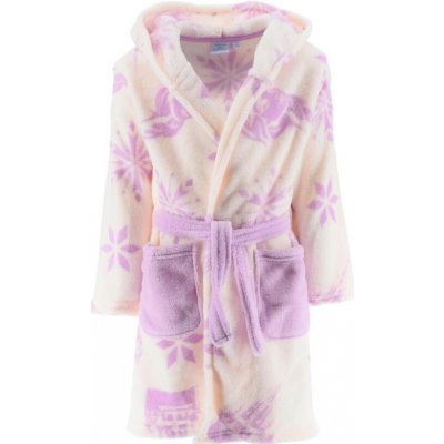 Sun City Dívčí župan Frozen sněhové vločky s kapucou coral fleece Modrá – Sleviste.cz