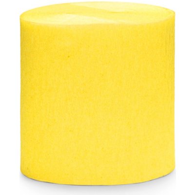 PartyDeco Krepový papír žlutý 5 cm x 40 m (4x10 m) - krepové papíry na svatební tvoření a výzdobu