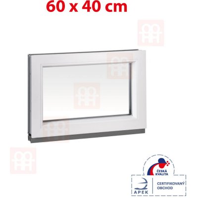 Okna Hned Plastové okno 60x40 cm (600x400 mm) bílé fixní (neotvíravé) – Zbozi.Blesk.cz