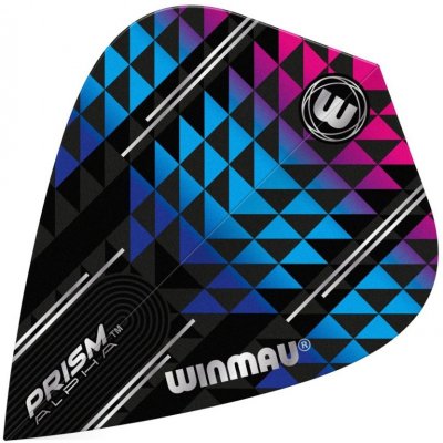 Winmau Prism Alpha Black, Blue & Purple Kite – Zboží Mobilmania