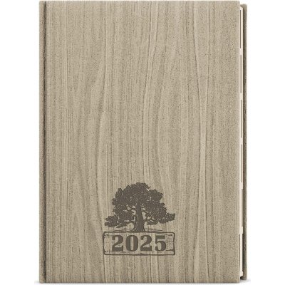 Ctirad Wood A5 denní 2025 světle hnědá – Zboží Živě