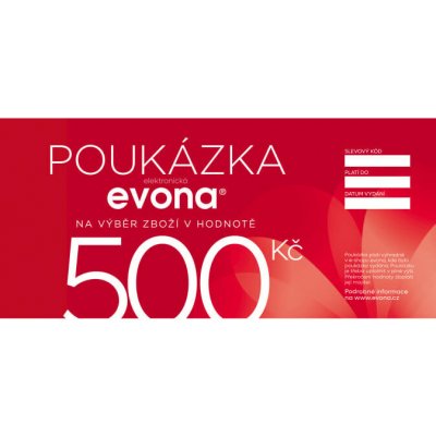 EVONA a.s. Elektronická dárková poukázka 500 - POUKÁZKA 500 EL. – Hledejceny.cz