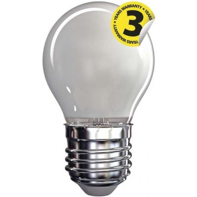 Emos LED žárovka Filament Mini Globe A++ matná 4W E27 teplá bílá