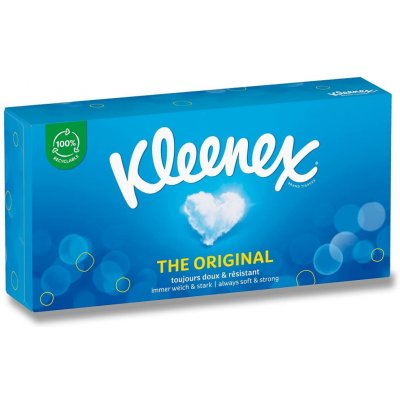 Kleenex Original papírové kapesníčky v krabičce 3-vrstvé 72 ks – Sleviste.cz