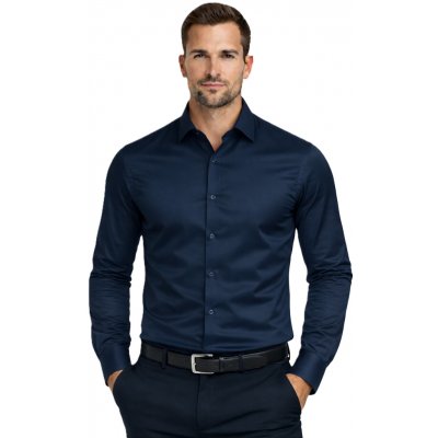 Espada pánská košile slim fit - tmavě modrá černá | modrá – Hledejceny.cz