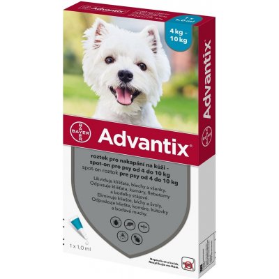 Advantix Spot-on pro psy 4-10 kg 1 x 1 ml – Sleviste.cz