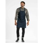 Chaud Devant Kuchářská zástěra s náprsenkou Plain Blue Denim Blue – Hledejceny.cz