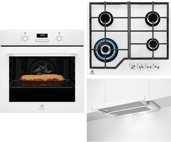 SET Electrolux 600 FLEX EOF3H70V + KGG64362W + LFP326FW