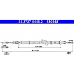 Tažné lanko, parkovací brzda ATE 24.3727-0448.2 (24372704482) – Zbozi.Blesk.cz