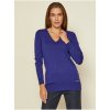 Dámský svetr a pulovr ZOOT dámský basic svetr s véčkovým výstřihem Baseline Irma Tmavě modrý