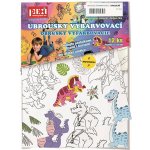 PEXI Ubrousky vybarvovací 12 ks dinosauři plast v sáčku 30x42x1cm – Hledejceny.cz