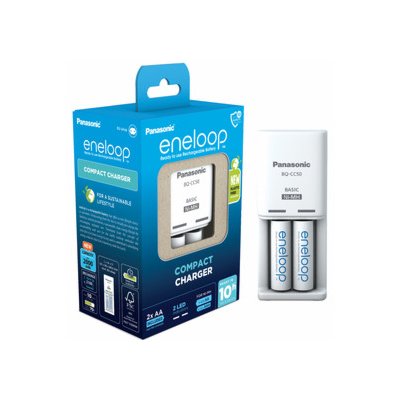 Panasonic Eneloop Compact Charg. BW-CC50 + 2x AA K-KJ50MCD20E