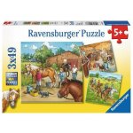 Ravensburger Koňská farma 3 x 49 dílků – Zboží Dáma