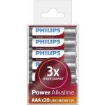 Philips POWER ALKALINE AAA 20ks LR03P20T/10 – Hledejceny.cz