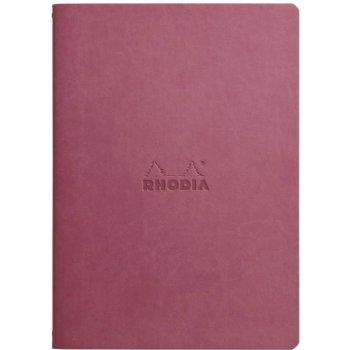 Rhodiarama Zápisník linkovaný s prošitým hřbetem A5 90g/m2,32 listů tmavě růžový obal