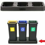 Fit Bin Základna pro koše na tříděný odpad 3 x 20 l šedá – Zboží Dáma