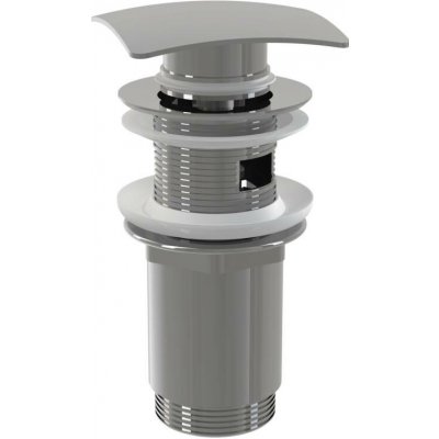 Alcaplast - A393 - Výpust umyvadlová CLICK/CLACK G 5/4" s přepadem, hranatá zátka, kov, chrom-lesk – Hledejceny.cz