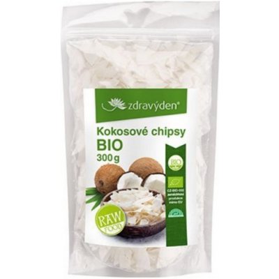 Kokosové chipsy BIO, RAW Zdravý den Zdravý den 300 g – Zboží Mobilmania