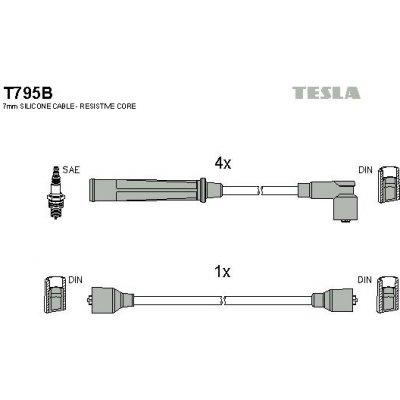 Sada kabelů pro zapalování TESLA T795B – Hledejceny.cz