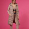 Dámská bunda Guess Breana Sleeveless Puffer Jacket V4RL01WFYE2-A10L hnědá