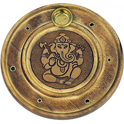 Yogi & Yogini Podstavec na vonné tyčinky z indického jilmu Ganesha – Hledejceny.cz
