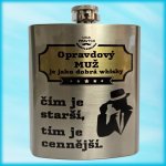 Bezvadný dárek Placatka na alkohol s potiskem Opravdový muž – Zbozi.Blesk.cz