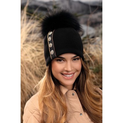 Krumlovanka dámská zimní čepice s bambulí Woolmark W-0817/018 – Hledejceny.cz