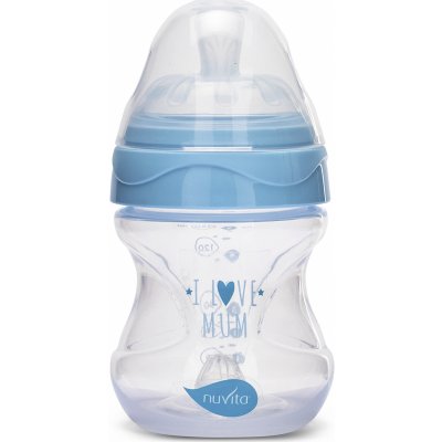 Nuvita lahvička Mimic Transparent blue 150ml – Sleviste.cz