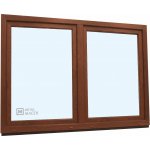 KNIPPING Plastové okno - 70 AD, 2100x1500 mm, O/OS sloupek, ořech Barva, imitace: ořech/ořech (oboustranně) – Hledejceny.cz