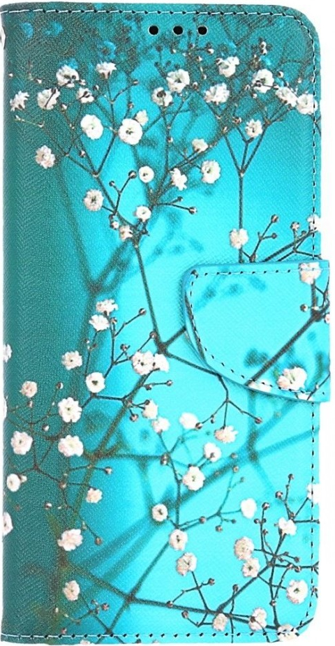 Pouzdro TopQ Xiaomi Redmi Note 11 knížkové Modré s květy