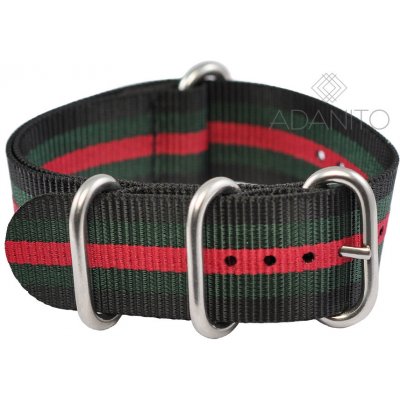 Adanito Nylonový nato řemínek NATO2BKGNRD – Zboží Dáma