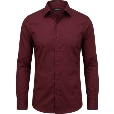 Ego man pánská košile slim fit S0150-06 bordó – Zboží Dáma