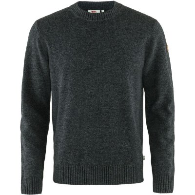 Fjällräven svetr Övik Round-neck Sweater dark grey