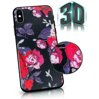 Pouzdro MFashion Samsung M51 - 3D květy - černé