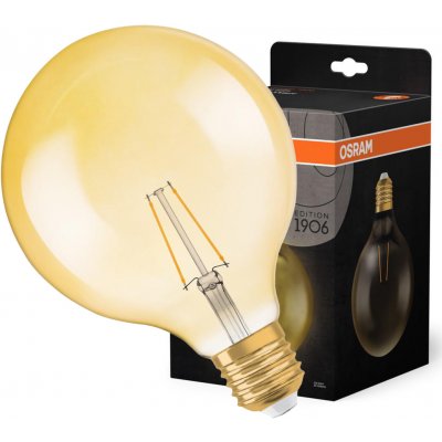 Osram G125 Sphere E27 2,5W = 22W 220 lm 2400K teplá bílá Vintage 1906 – Zboží Mobilmania