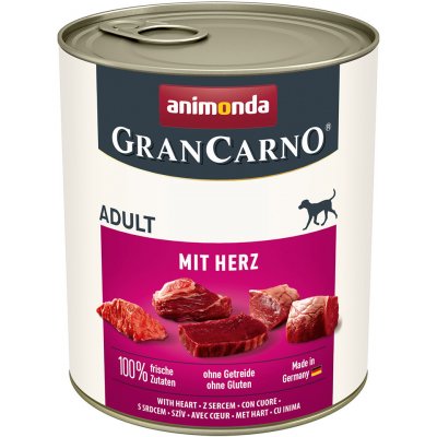 Animonda Gran Carno Original Adult hovězí maso a srdce 6 x 0,8 kg – Zboží Mobilmania