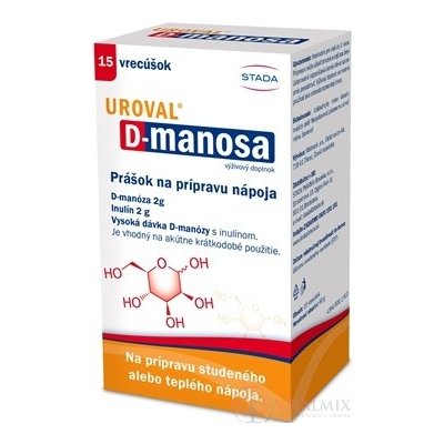 STADA UROVAL D-manosa prášek pro přípravu nápoje 15 sáčků