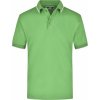 Pánské Tričko James Nicholson pánská polokošile Polo Tipping Zelená limetková Bílá