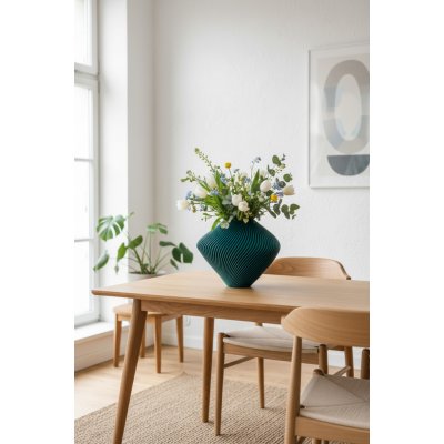 VÁZA TORACE - S jedinečným designem, transformative teal – Hledejceny.cz